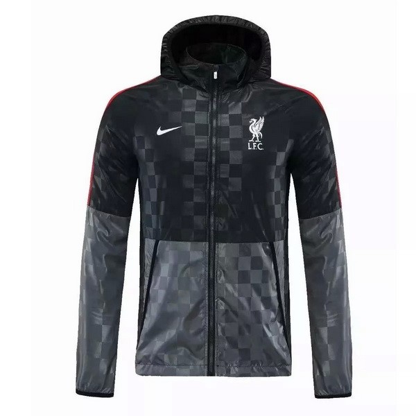 Windjacke Liverpool 2021-22 Schwarz Grau Fussballtrikots Günstig